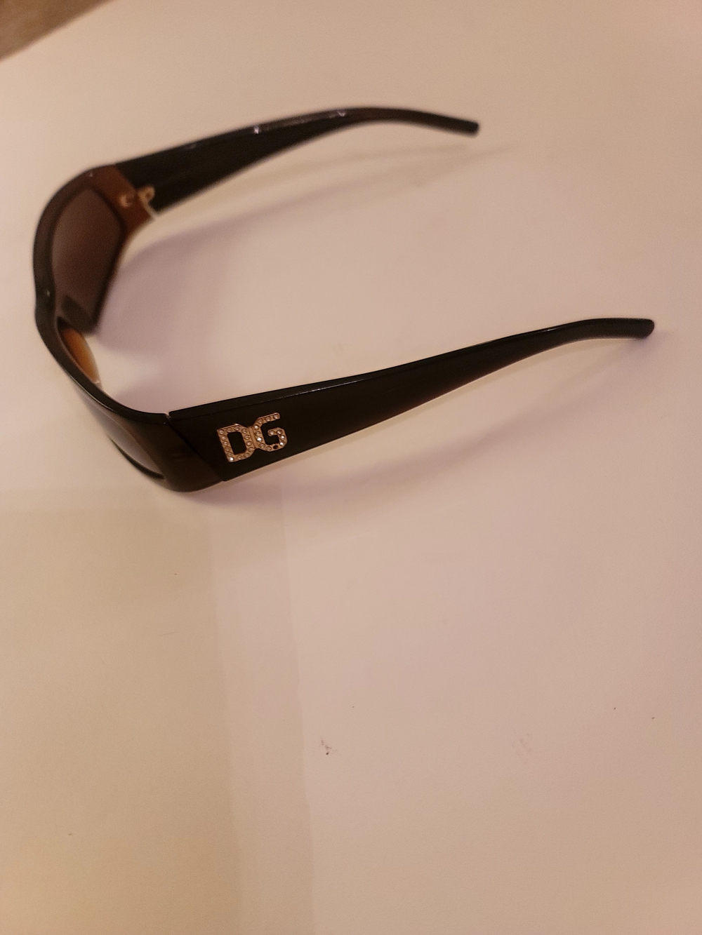 D&G Black Sunglasses with Crystal DG Emblem